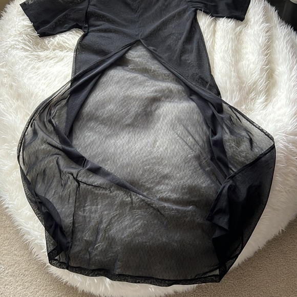 NWOT The Ragged Priest Slice Front Maxi Sheer T-Shirt Dress Black Size XS - Picture 6 of 11